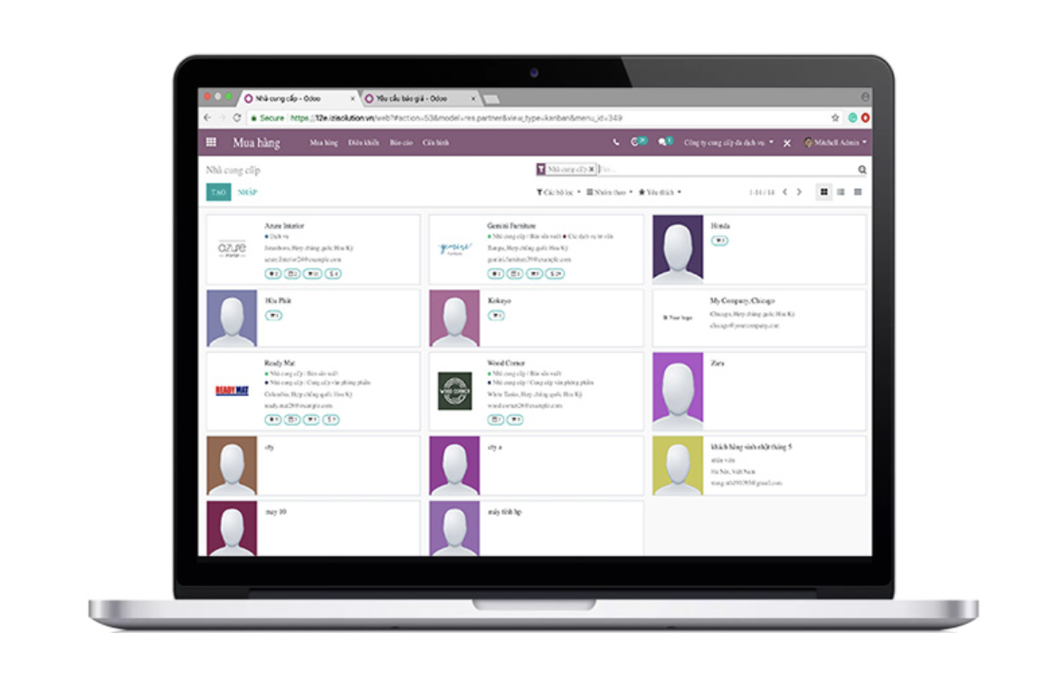 Phần mềm quản lý mua hàng Odoo ERPViet